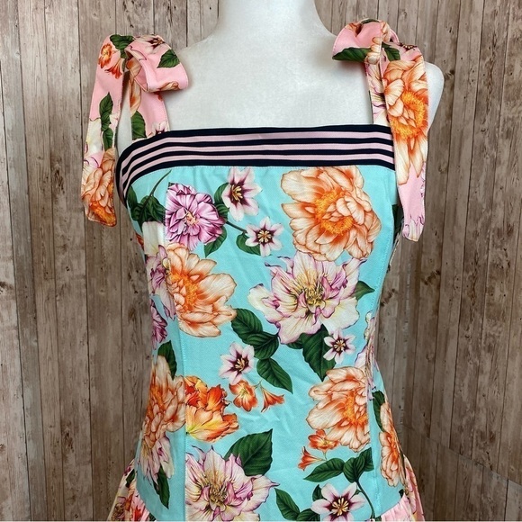 Agua Bendita Joaquina Floral Minidress Size Large - Picture 4 of 13